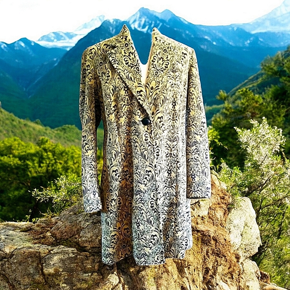 Nomadic Traders Yellow/Black Tapestry Dress Coat